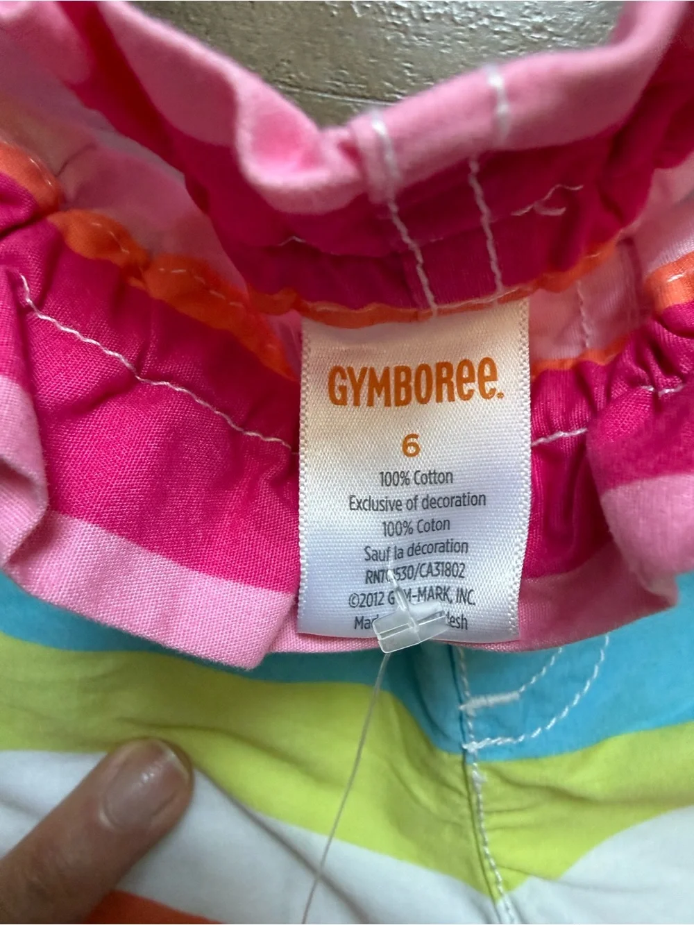 NWT Gymboree striped cotton elastic waist shorts 6